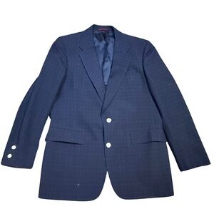 Jack Nicklaus Golden Bear Blazer‎ 40R | Navy Windowpane | Made in USA